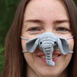 Elephant Nose warmer. Mammoth, elephant gifts. Gift from college student.