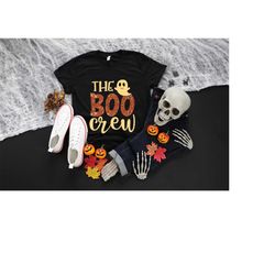 halloween shirts, the boo crew shirt, halloween gift, happy halloween, halloween family shirts, boo crew glitter hallowe