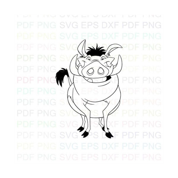 Pumbaa_Timon_and_Pumbaa_20 Outline Svg Dxf Eps Pdf Png, Cric - Inspire ...