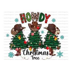 howdy christmas tree png, merry christmas, christmas tree, leopard, christmas,howdy tree, western design,digital downloa