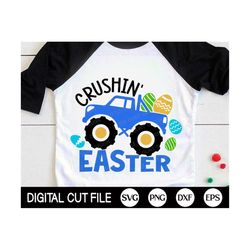 crushing easter svg, easter svg, monster truck svg, easter egg svg, kids easter gift, boys easter shirt, svg files for c