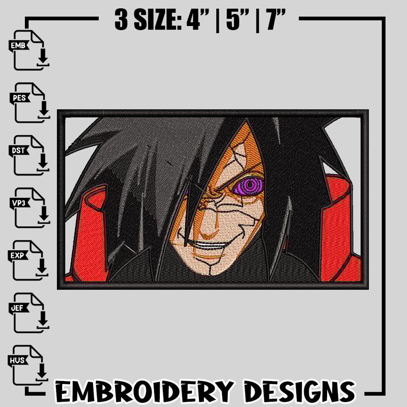 Madara smile embroidery design