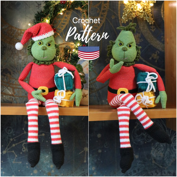 Crochet pattern The Grinch amigurumi Christmas crochet patte - Inspire ...