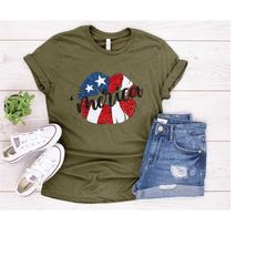 american flag lips shirt, womens 4th of july shirt, womens fourth of july shirt, 4th of july lip shirt, usa shirt, patri