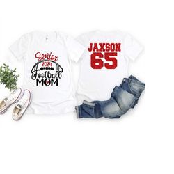 glitter senior football shirt custom senior football mom t-shirt senior 2024 football shirts  bella canvas t-shirt with