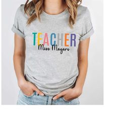 Custom Teacher Shirt, Teacher Team Shirts, Personalized School Tshirt, Teacher Gift, Customized Name Teacher Shirt, Elem