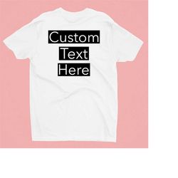 custom back text for the purchased order by customers, additional fee for back text on orders