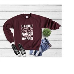 fall sweatshirt, flannels pumpkin spice it's fall ya'll, women's fall sweater, fall sweater for women, plus size women's