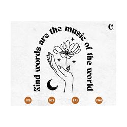 wildflower quote svg | botanical svg | boho flower svg | mystical hand svg | wildflower svg | mystical moon svg | cricut
