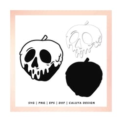 poisoned apple svg | cute halloween svg | spooky season svg | snow white svg | apple skull svg | candy skull svg cricut,