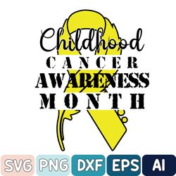 September Childhood Cancer Awareness Month Svg, Childhood Cancer Awareness Svg, Cancer Warrior Svg, Breast Cancer Svg