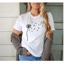 dandelion shirt botanical shirt dandelion silhouette shirt make a wish shirt wildflower shirt spring shirt summer shirt