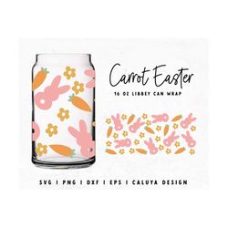16pz libbey can wrap svg | easter libbey can wrap svg | easter bunny svg | carrot svg | easter glass can wrap svg cricut