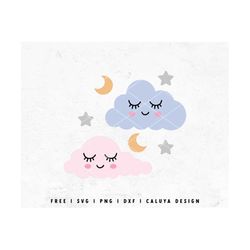 Baby Shower SVG | Moon & Star SVG | Welcome Baby SVG | Cloud svg | Baby Nursery svg | Baby Room svg | Infant svg Cricut,