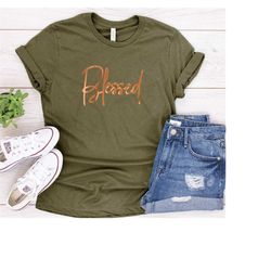 blessed shirt, blessed tshirt, blessed tee, womens easter shirts, blessed mama tshirt, blessed top, blessed cute easter