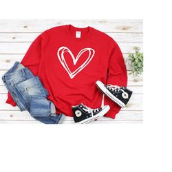 Heart Valentines Shirts, Matching Valentines Tees, Group Valentine Heart Shirts Hand Drawn, Teacher Valentine Shirt, Bes