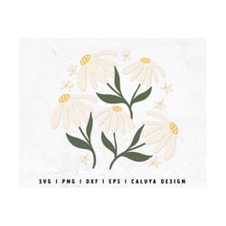 abstract flower svg | matisse flower svg | daisy svg | flower bouquet svg | set of flower svg | retro flower svg | cricu