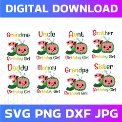 bundle 8 files cocomelon of birthday girl png, coco melon png, cocomelon bundle png, cocomelon birthday png, watermelon