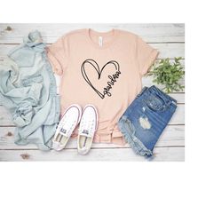 heart grandma shirt, grandmother gift, grandma shirt, love, gigi birthday shirt, most loved grammy, mothers day shirt, g