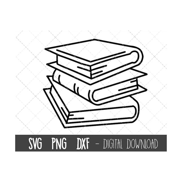 Book Stack svg, books clipart, books svg, school svg, school - Inspire ...