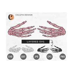 layered skeleton hands halloween svg cut file for cricut, cameo silhouette | halloween cricut cut file | halloween png p