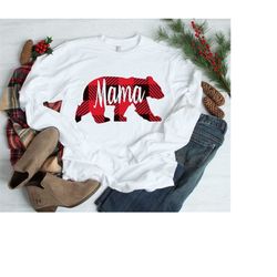 plaid mama bear shirt mama bear shirt buffalo plaid mama bear shirt family bear shirt mama shirt mama bear shirt long sl