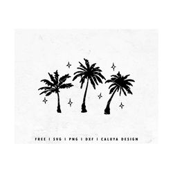 palm tree svg | summer svg | vacation svg | hand drawn palm svg | tropical plant svg | beach svg | summer ocean svg cric
