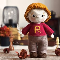 Cute doll pattern,  Ron Weasley, amigurumi crochet