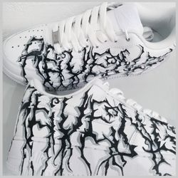 men custom sneakers nike AF 1, luxury, nike, Revenge, sexy, gift, white, black, sneakers, personalized gift, BBC 1