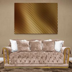 3D Canvas Geometric Wall Painting Gold Decor 3D Wall