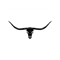 Longhorn Skull Svg. Vector Cut file for Cricut, Silhouette, Pdf Png Eps Dxf, Decal, Stencil, Sticker, Vinyl, Pin