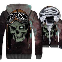 ghost rider jackets &8211 ghost rider series pilot skull super cool 3d fleece jacket