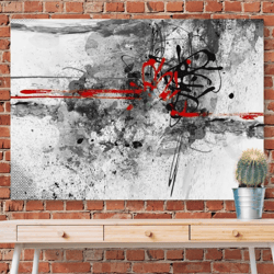 Abstract Canvas Print Extra Large Living Room Decor Moody Art