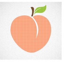 peach svg, peach dxf, peach png, peach fruit svg, instant download, digital download, svg, dxf, eps, png