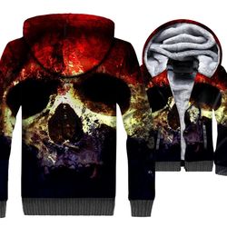 ghost rider jackets &8211 ghost rider series scarlet skull super cool 3d fleece jacket