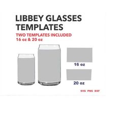 libbey can template, libbey glass wrap template svg, libbey 16oz template svg,  libbey cup template,  20oz libbey full w