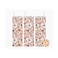 fall pumpkin 20 oz tumbler wrap-boho sublimation digital design download-straight tumbler png, 20 oz fall tumbler design