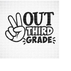 peace out third grade svg, kids graduation shirt svg, last day of school svg, last day of third grade svg, third grade s