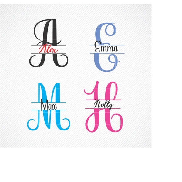Splitcamera Monogram Split Monogram SVG, png, dxf, Split Monogram, Frame Alphabet | Inspire ...