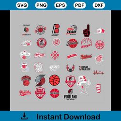 portland trail blazers bundle svg, sport svg, portland trail blazers svg, portland trail blazers logo svg, portland trai