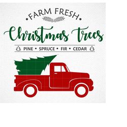 farm fresh svg, christmas farmhouse svg, christmas svg, christmas sign, farm fresh christmas trees svg, eps, dxf, png cu