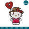 Kids Cute Kitty With Heart Machine Embroidery Design 4 Sizes, Hello Kitty Embroidery, Baby Embroidery, Kids Embroidery Image 1.jpg