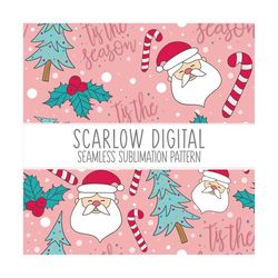 seamless christmas pattern-sublimation design download-christmas tree seamless, santa claus seamless, santa sublimation,