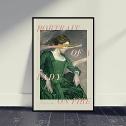 portrait of a lady on fire movie poster wall art, living room decor, home decor, art poster for gift, vintage movie post