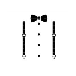 Suspenders Svg, Bow Tie Svg, Baby Onesie Svg, First Birthday. Vector Cut file Cricut, Silhouette, Pdf Png Eps Dxf, Decal