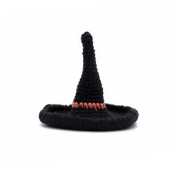 Halloween witch mini hat decor, wizard hat, black hat party accessory, hat outfit clothes good witch primitive Halloween