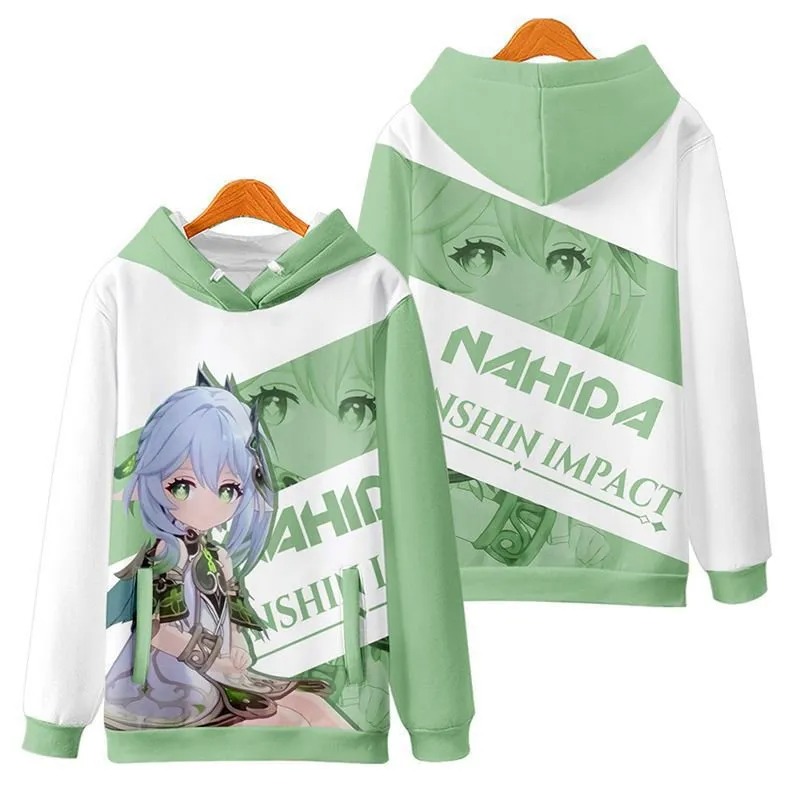 Nahida All Over Print 3D Hoodie Zip Hoodie, Nahida Genshin Impact 3D Hoodie Zip Hoodie Fleece Hoodie, Nahida Hoodie 3D