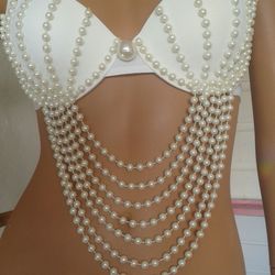 marmaid pearl jewelry bra