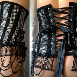 blind rign stone jewelry corset