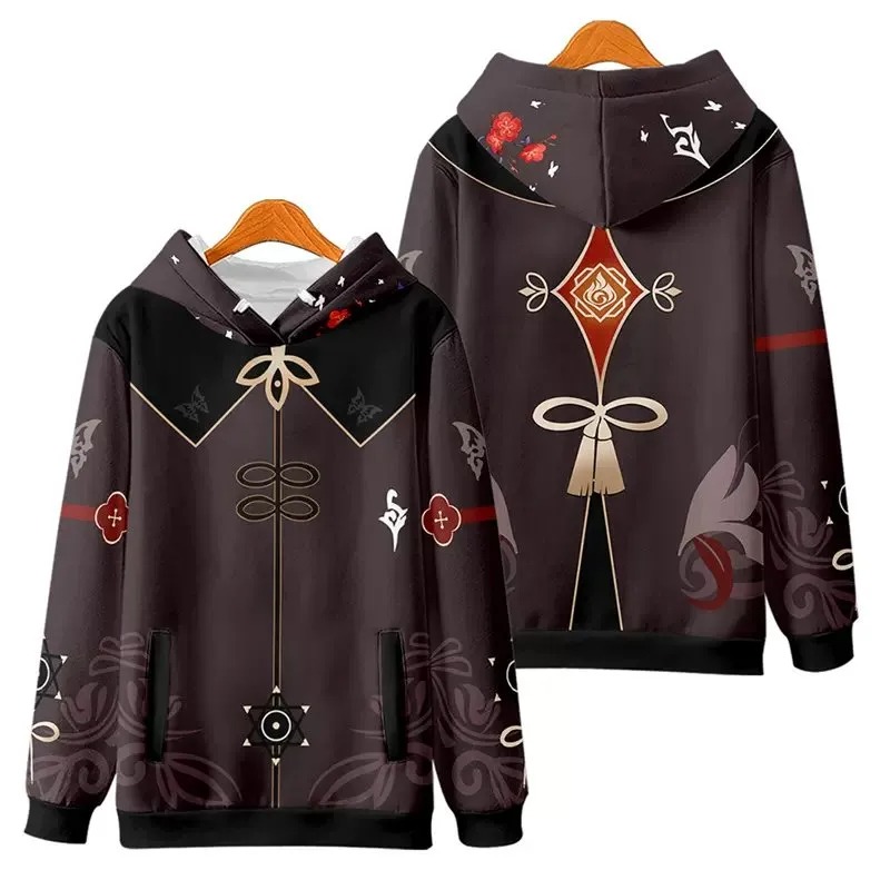 Hu Tao All Over Print 3D Hoodie Zip Hoodie, Hu Tao Genshin Impact 3D Hoodie Zip Hoodie Fleece Hoodie, Hu Tao Hoodie 3D